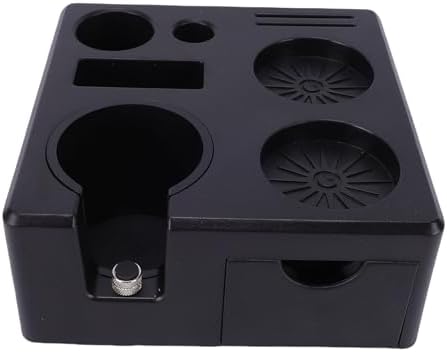 SIXRUN Coffee Tamping Station with Drawer Storage, ABS and Silicone Tamper Mat Organizer for Accessories and Barista Tools - Image 6