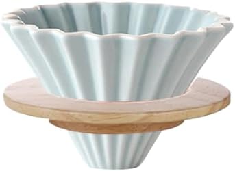 For 1-2 Cups Reusable Funnel Hydraulic Dripper Accessories,Coffee Dripper Ceramic Coffee Filter Cup Maker(Clear) by Unknown