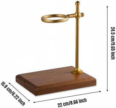 Coffee Stand Pour Over Station Dripper Holder Rack With Adjustable Height Aluminum Alloy Post And Wood Base Stable Anti Slip Pads suitable for home kitchen, color to 3, Solid Wood B - Image 7