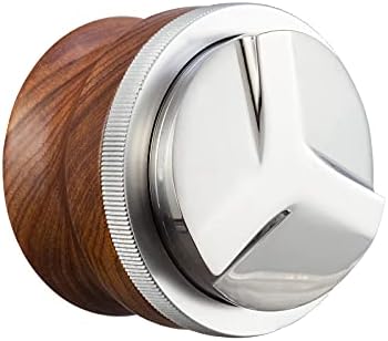 53mm Coffee Distributor, Espresso Distribution Tool, Adjustable Depth Espresso Tamper Leveler with Walnut Wood Handle Fits for 54mm Breville Barista Portafilter by GURUDAR