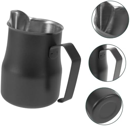 Milk Frothing Pitcher Stainless Steel Black 550ml for Latte Art - Image 3