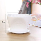 Coffee Filters Ceramics Coffee Filter Cup Holder Pour Over Espresso Coffee dripper Coffee Baskets Percolator Reusable Cups Coffee Accessories(Black) - Image 2
