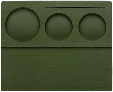 Normcore Espresso Tamping Station V3, Corner Tamping Mat, Corner Tamping Mat for 51mm 54mm 58mm Tamper, Distributor Holder, Food Grade Non-Slip Silicone, Dark Green by NORMCORECOFFEETOOLS