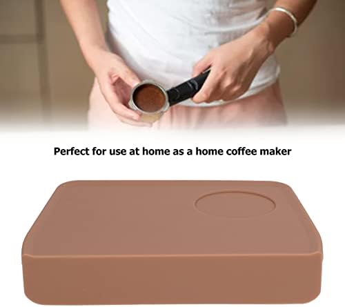 Silicone Coffee Tamper Mat, Coffee Tamper Mat, with Tamper Slot Silicone Tamping Mat Coffee Pad Tamp Station Tool (Brown) - Image 4