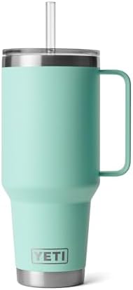 YETI Rambler 42 oz Tumbler with Handle and Straw Lid, Travel Mug Water Tumbler, Vacuum Insulated Cup with Handle, Stainless Steel, Seafoam - Image 3