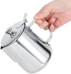 Gravy Boat for Milk, Broth, Sauce Stainless Steel Milk Coffee Jar Thicken Milk Frothing Cup Jug Coffee Pitcher with Lid for Home Coffee Milk Frother for Dining, Holiday M,1000ml - Image 4