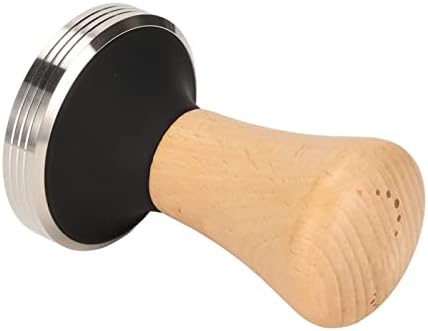 GOTOTOP Wood Coffee Tamper Set, Beech Coffee Hammer with Stainless Steel Base and Silicone Tamper Mat, Flat Press, Ergonomic Grip, Easy Clean for Beginners and Baristas (58mm / 2.28in) - Image 3
