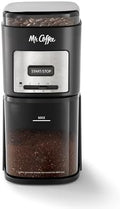 Mr. Coffee Automatic 12 Cup Burr Mill Coffee Grinder with 12 Custom Grinders, Black / Stainless Trim by MrCoffee