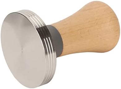 Coffee Tamper and Mat Kit Silicone 90 Degree Corner Tamping Mat 503g Beech Handle for Machine Home Barista, Even Force Distribution No More Channeling (51mm / 2.01in Tamper) - Image 5