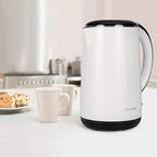 Secura Original Stainless Steel Double Wall Electric Water Kettle 1.8 Quart with Auto Shut-Off & Boil-Dry Protection, White SWK-1701DW/HB-3227B - Image 7