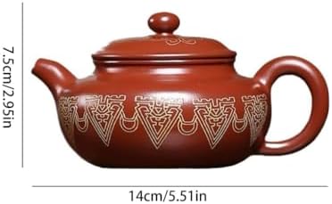 Tea Kettle Home Use Gold-Inlaid Antique Teapot Tea Room Desktop Purple Clay Teapot Ceramic Tea Infuser - Image 2