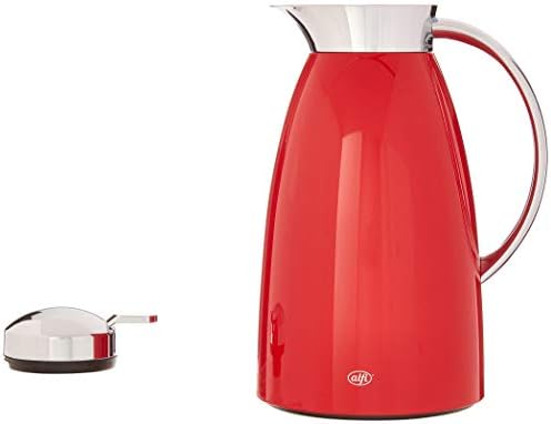 Alfi Gusto 1.0 L Glass Vacuum Lacquered Metal Thermal Dispenser Carafe, Red, One Size (AG1900RD2) (Pack of 2) - Image 2