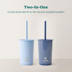 REDUCE Aspen - 20oz Vacuum Insulated Glass Tumbler - Extra Wide Straw & Lid - Image 4