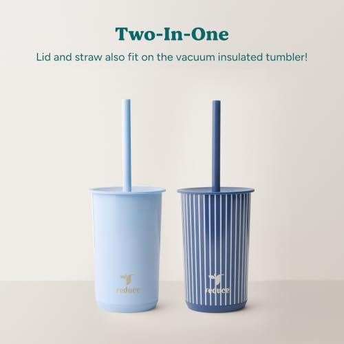 REDUCE Aspen - 20oz Vacuum Insulated Glass Tumbler - Extra Wide Straw & Lid - Image 4