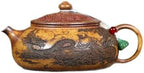 Tea Kettle Chinese Purple Clay Pot Handmade Raw Ore Firewood-fired Teapot Ceramic Tea Infuser by Unknown