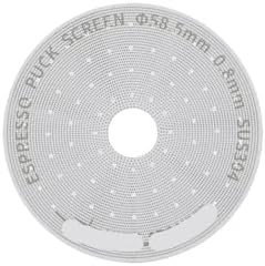 51/53/58.5mm Puck Screen 0.2/0.8mm Metal Reusable Coffee Filter For Espresso Portafilter Basket Coffee Accessories(Hollow 58.5mm 0.8mm) by Unknown
