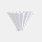 Ceramic Coffee Dripper Pour Over Coffee Maker Handmade Origami Coffee Filter Cup Flower Shape Funnel Drip Cafe Cake Cup Home(White,1-2CUP) - Image 2