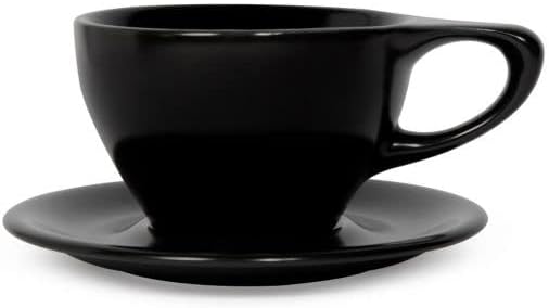 notNeutral Lino Porcelain Cup & Saucer Large Latte 12 oz (12 oz, 6) by notNeutral