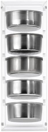 Normcore 54mm Espresso Filter Basket Stand, Holds 5 Espresso Filter Basket Rack Storage Holder Acrylic Stand for 54mm Portafilter Baskets, Frosted Clear - Image 3