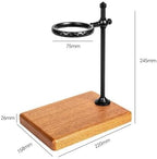 Pour Coffee Station Drip Coffee Stand Wooden Reusable Multifunction with Part for Coffee Lovers, Black - Image 3