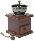 Manual Ceramic Burr Coffee Bean Grinder Traditional Wooden Body Steel Handle Hand Operated Classic Grain For Beans - Image 3