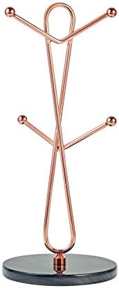 JEmarble Mug Holders with Copper Plated Standing(Black) Countertop Mug Tree, Coffee Mugs & Tea Cup Storage Rack, Coffee Counter Bar Accessory & Kitchen Organizer by JEmarble