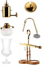 JITEM Cafetera Belgium Luxury Royal Family Balance Syphon Coffee Maker Siphon Brewer Elegant Design Retro Style with U Handle Glass Siphon Pot for Coffee or Tea - Image 5