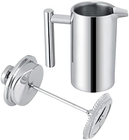 Stainless Steel French Press French Press Coffee Maker Stainless Steel Tea 350ML Double Wall Insulated with Precision Filter Cool Touch Handle Mirror Finish for Tea Lovers - Image 3