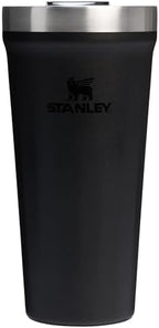 Stanley Everyday Tumbler | Press Fit Drink Through Lid | Beverage, Coffee, and Cocktail Cup | Insulated Stainless Steel Wine Glass | BPA-Free | Black 2.0, 20 Ounces (Pack of 6) by Unknown