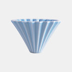 Ceramic Coffee Dripper Pour Over Coffee Maker Handmade Origami Coffee Filter Cup Flower Shape Funnel Drip Cafe Cake Cup Home(Blue,1-2CUP) - Image 2