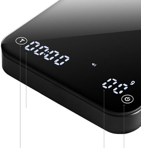 Generic Precision Coffee Scale with Built-in Timer, Sleek Design for Home Baristas, Black - Image 3