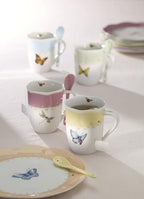 Lenox 897803 Butterfly Meadow Color Mugs With Spoons, Set Of 2, Pink - Image 3