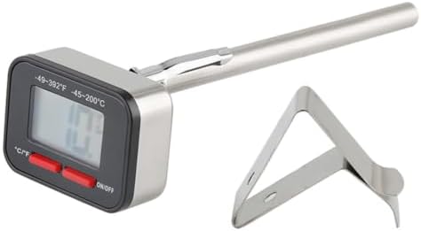 Digital Thermometer for Milk and Coffee, Stainless Steel, Portable by CIYODO
