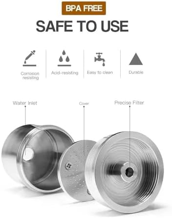 Stainless Steel Refillable Coffee Maker Filter,Coffee Capsule Pod，Compatible With Illy，X7.1 Y5 Mahine(3PC) - Image 4
