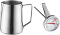 OCS Parts 33 oz Stainless Steel Frothing Pitcher with Frothing Thermometer by OCSParts