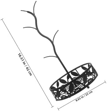 VALICLUD Xmas Coffee Mug Tree Holder Stand, Iron Rack with Tray - Image 2