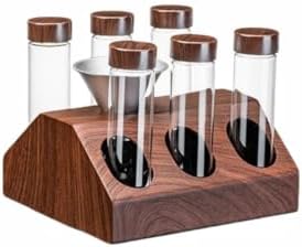 Glass Coffee Bean Cellar Tubes with Stainless Steel Stand by Unknown