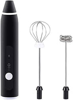 Milk Frother Handheld Foam Maker for Lattes - Whisk Drink Mixer for Coffee, Mini Foamer for Cappuccino, Frappe, Matcha, Hot Chocolate by Unknown