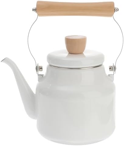 BESTOYARD Enamel Tea Kettle Whistling Tea Kettle Stovetop Thickened Boiling Water Pot for Gas and Induction Cooktops 9.84 X 5.90 X 5.90 in Home Office Restaurant by BESTOYARDSHOME