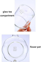 Glass Teapot 10oz with Vertical Stripes Clear Tea Kettle with Removable Glass Infuser 300ml Pumpkin Shape Tea Pot for Loose Leaf Teapot - Image 3