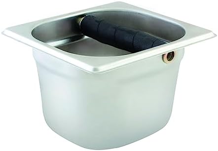 TrueCraftware- 4” Deep Commercial Grade Stainless Steel Coffee Knock Box with Rubber Knock Bar 0.6mm Thickness- Durable Barista Espresso Knock Box Perfect for Restaurant Cafes Home by Unknown