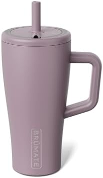 BrüMate Era 20 oz Tumbler with Handle and Straw | 100% Leakproof Insulated Tumbler with Lid and Straw | Made of Stainless Steel | Cup Holder Friendly Base | 20oz (Lilac Dusk) by Br%C3%BCMate