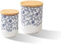 2 Pcs 36/18 oz Ceramic Canisters Sets for Kitchen by Cerkik