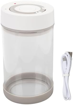 Electric Vacuum Canister Airtight Glass Storage Jar Vacuum Glass Canister Sealed Jar Food Container for Tea Coffee Beans Nuts Snacks with 500mAh Built in Battery (950ml) - Image 6