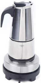 Espresso Stovetop Coffee Maker Stainless Steel Coffee Pot Italian Coffee Machine Maker Stove Top Coffee Maker Moka Pot with Coffee Percolator Design for Camping or Home Use (300ml) by ZAWAYINE