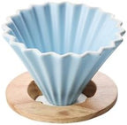 Ceramic Hand Brewing Coffee Filter Cup Reusable Filters Maker Funnel Dripper Cake Accessories(Blue) by Unknown