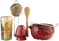 Matcha Blender Ceremony 4/5/6pcs Set Ceramic Chawan Bowl Bamboo Whisk And Tea Scoop Tools Kit(6PCS 06) by Unknown