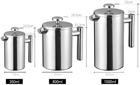 French Press Coffee Maker, Insulated Cafetiere Coffee Press, French Press Pot Stainless Steel Double Layer Portable French Press Coffee Maker for Home Outdoor Camping Travel ﻿(800ml) - Image 7