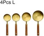 1/4/8Pcs Stainless Steel Measuring Cup Spoon Set with Wooden Handle - Image 2