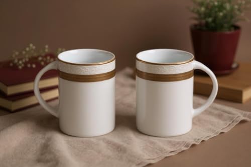 Porcelain Mug - Gold Rope Design, 2 Piece Set - Image 4